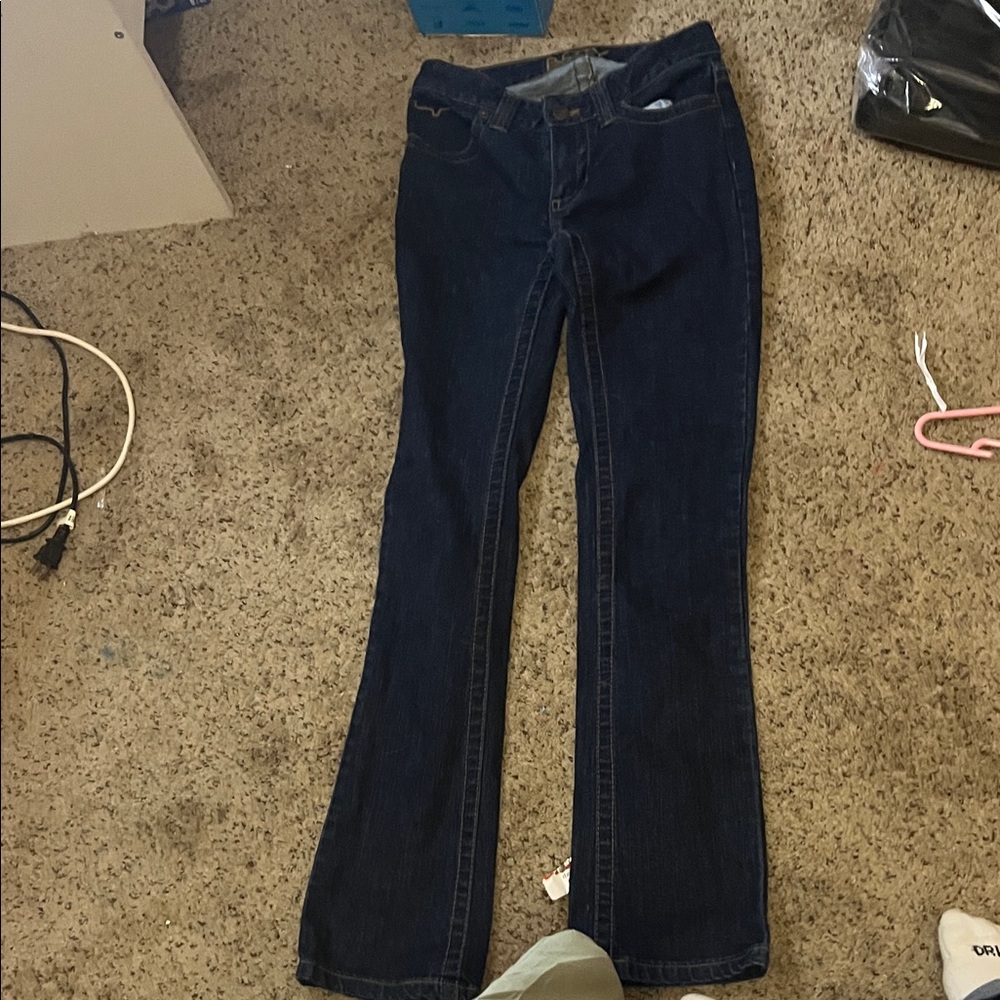 Kimes Ranch Dark Blue Flare Jeans